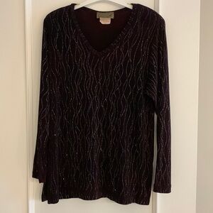 Black long sleeves top sz 6